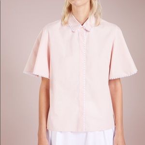 Paul and Joe Sister lace trimmed pink blouse